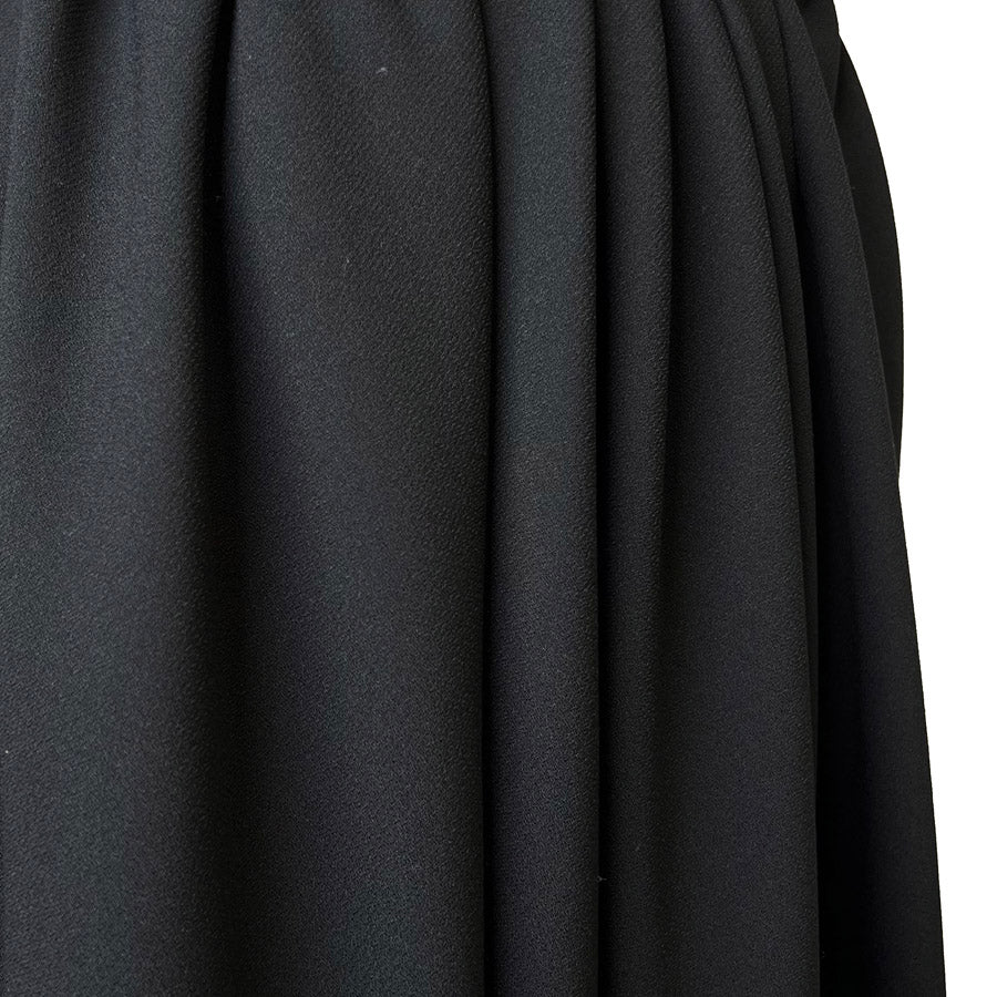 Polyester Plain Woven Dress Fabric Monaco Crepe Black Hang