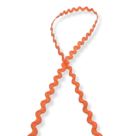 Polyester Ric Rac Trim Edging Coral 4mm Twist