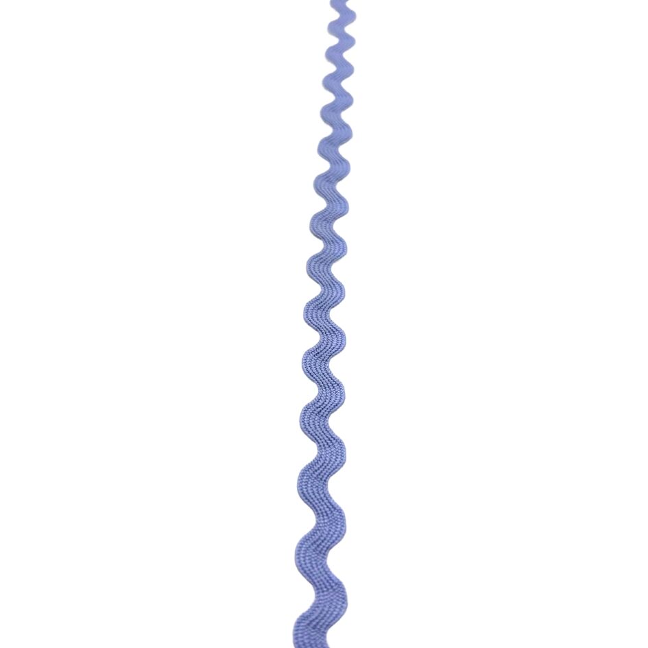 Polyester Ric Rac Trim Edging Sky Blue 6Mm