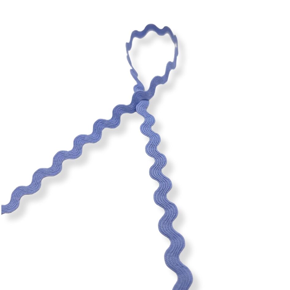 Polyester Ric Rac Trim Edging Sky Blue 6mm Twist