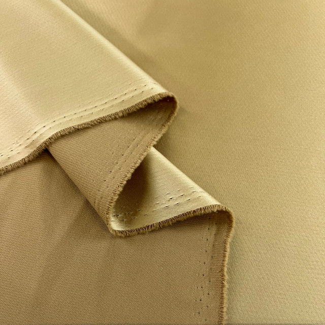 Polyester Satin Back Crepe Dress Fabric Liquid Gold Fold