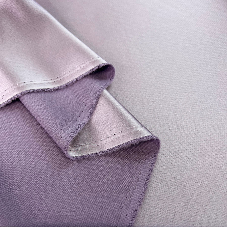 Polyester Satin Back Crepe Dress Fabric Liquid Lavender Fold