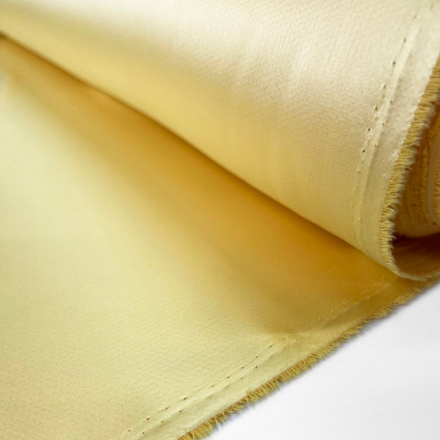 Polyester Satin Back Crepe Dress Fabric Liquid Sunshine Roll