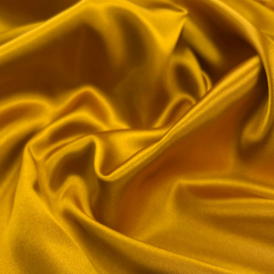 Polyester Satin Dress Fabric Lumos Lining Gold