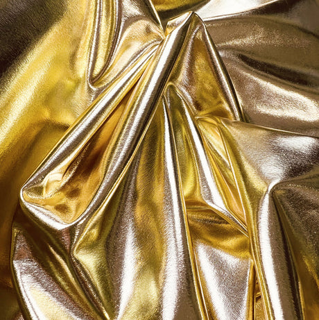 Polyester Spandex Dance Fabric Night Fever Gold Close Up2