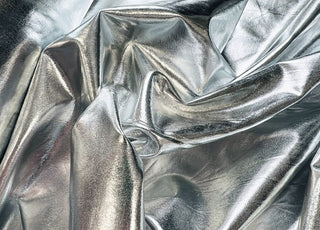Polyester Spandex Dance Fabric Night Fever Silver Close Up