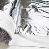 Polyester Spandex Dance Fabric Night Fever Silver Roll