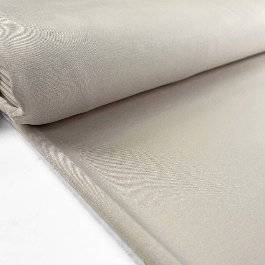 Pontoba Beige Viscose Polyamide Elastane Double Knit Jersey Fabric Bolt