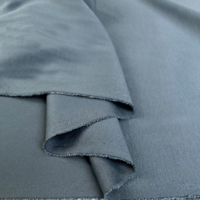 Pontoba Teal Viscose Polyamide Elastane Double Knit Jersey Fabric Fold