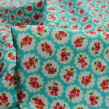 Poplin Print Aqua Delight Floral Cotton Cu