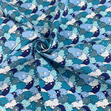 Poplin Print Bearly Blue Swirl