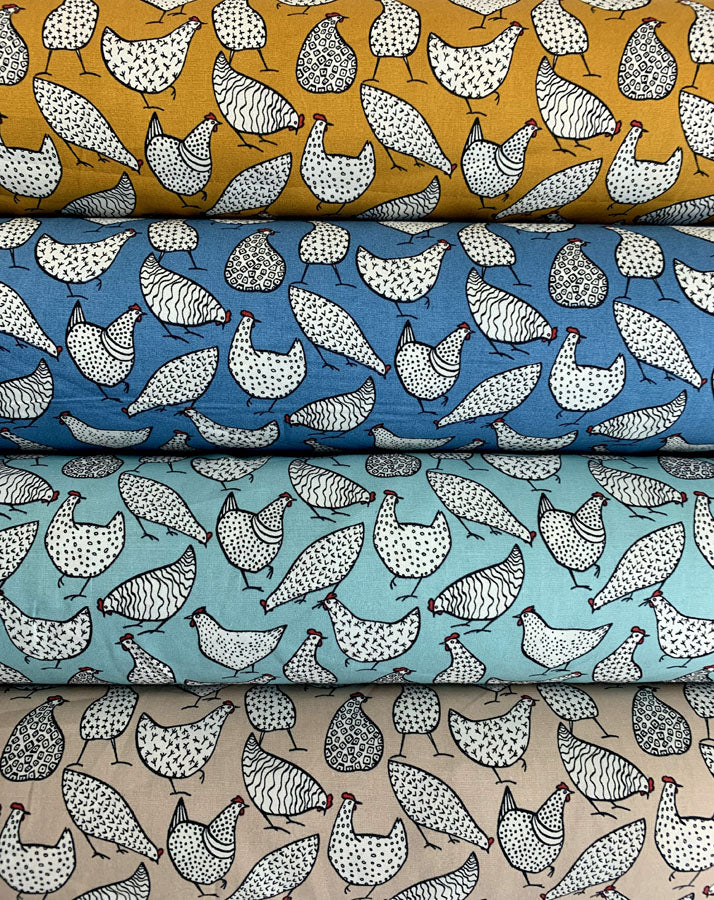 Poplin Print Chicken Mustard Blue Turquoise Beige Cotton Floral Dress Fabrics Group F65E11D5 43B8 41E9 84E2 0Ef5Fb511C7D