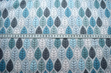 Poplin Print Conran Blue Leaf Print S
