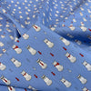 Poplin Print - Formal Feline - Denim