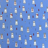 Poplin Print Formal Feline Denim Cotton Poplin Fabric S