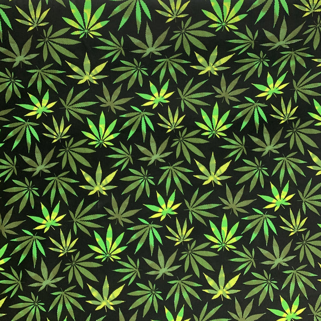 Poplin Print Hemp Black Pattern