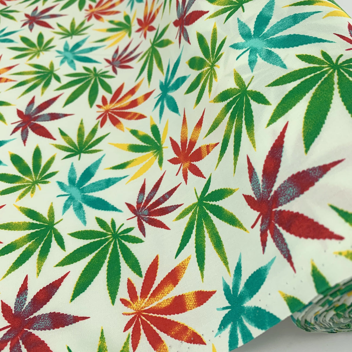 Poplin Print Hemp Multicoloured Fabric Roll