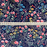 Poplin Print La Belle Cotton Floral Navy Dress Fabric S