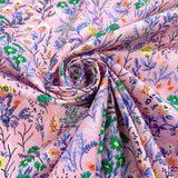 Poplin Print La Belle Cotton Floral Pink Dress Fabric Cud