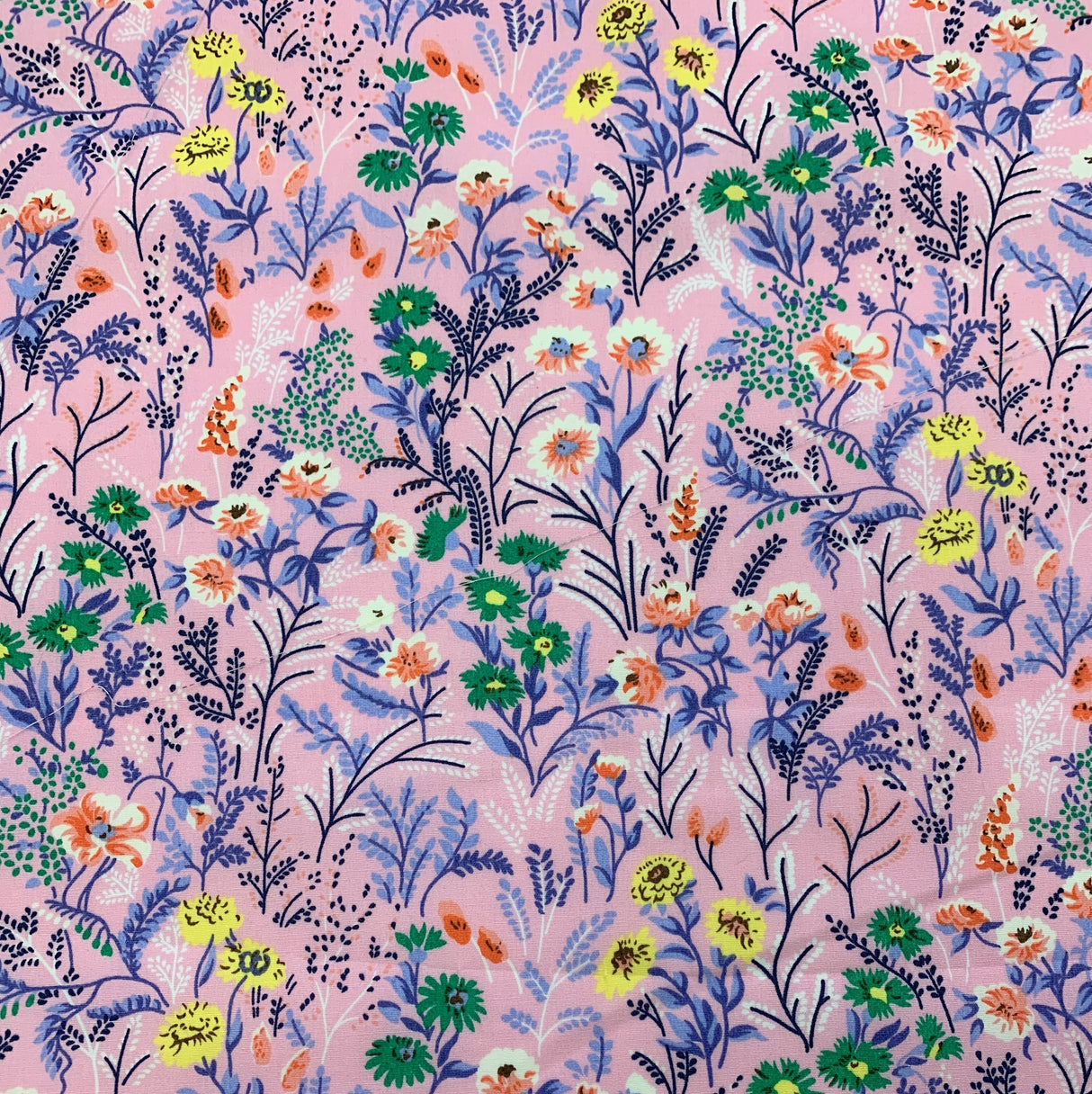 Poplin Print La Belle Cotton Floral Pink Dress Fabric S