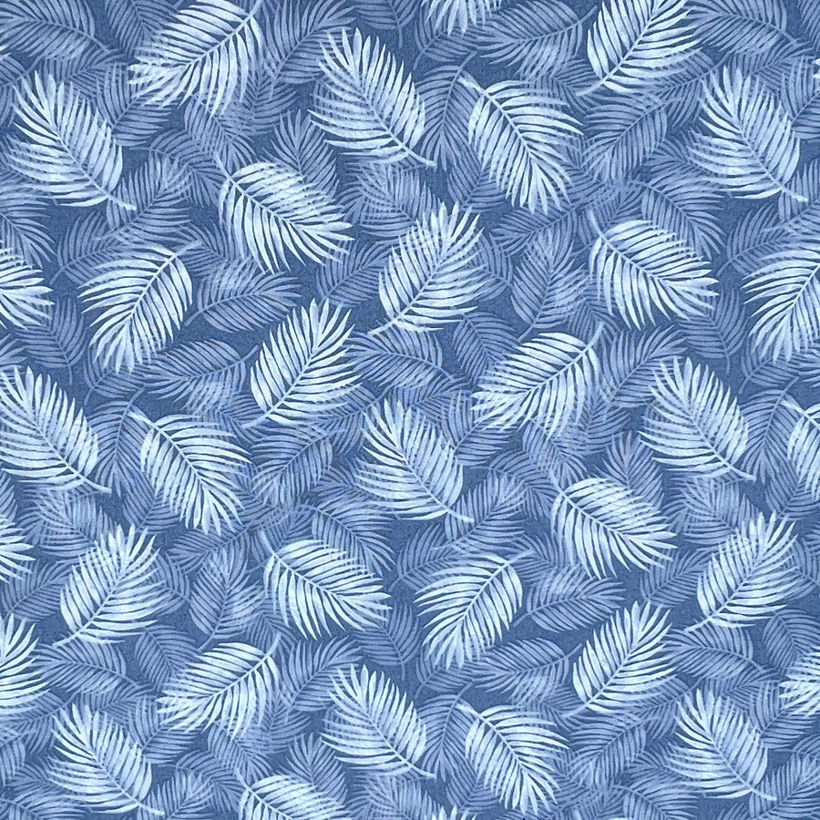 Poplin Print Maui Bliue Cotton Dress Fabrics S