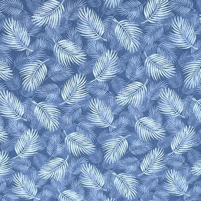 Poplin Print Maui Bliue Cotton Dress Fabrics S