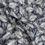 Poplin Print Maui Navy Cotton Dress Fabrics Cud