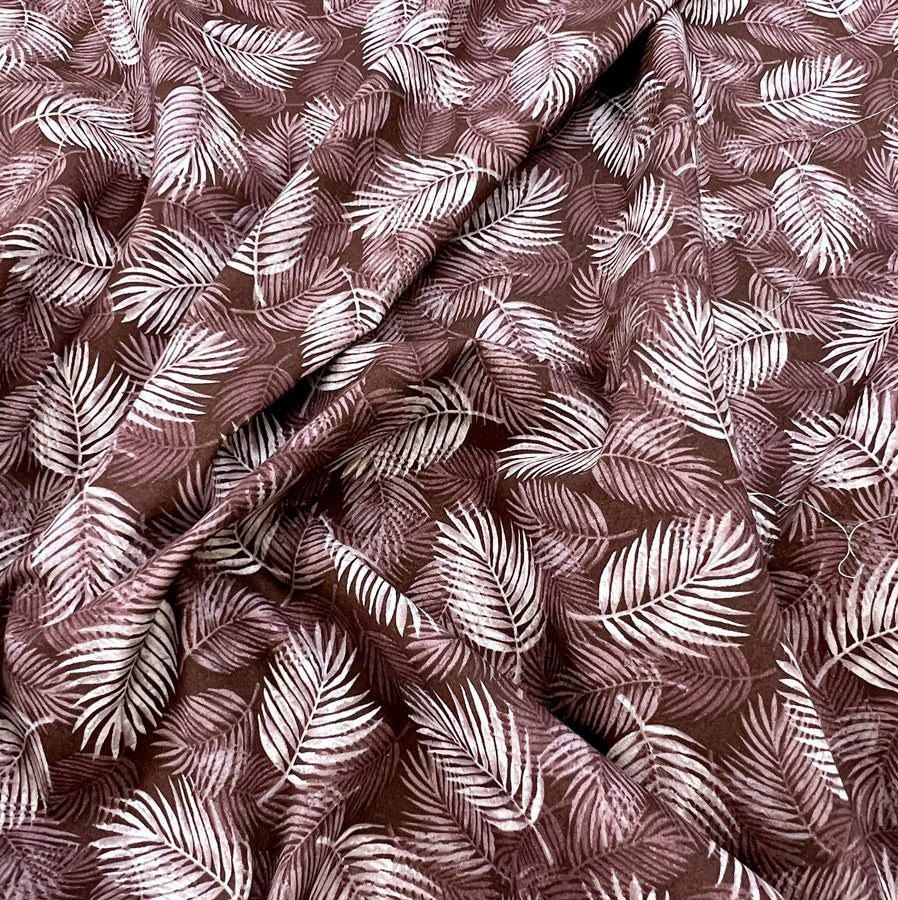 Poplin Print Maui Plum Cotton Dress Fabrics Cud