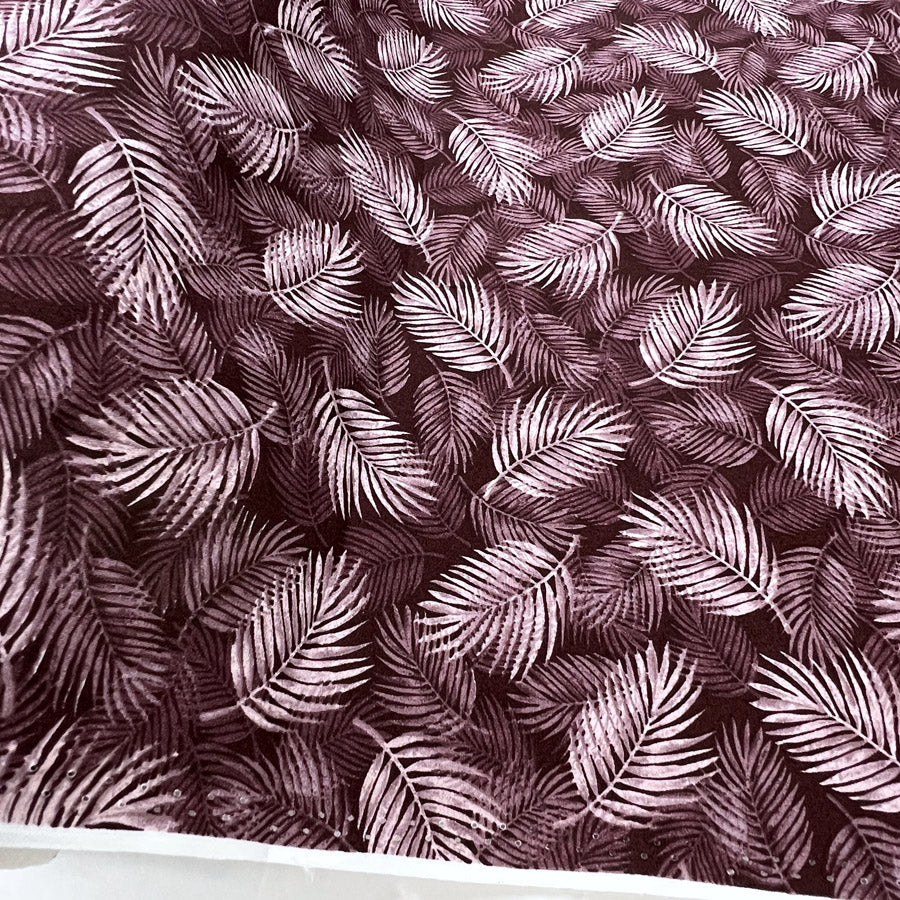 Poplin Print Maui Plum Cotton Dress Fabrics Roll