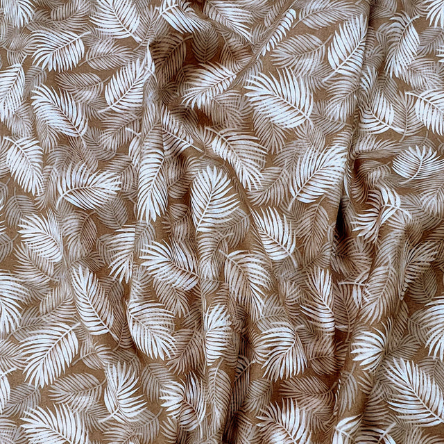 Poplin Print Maui Sand Cotton Dress Fabrics Roll