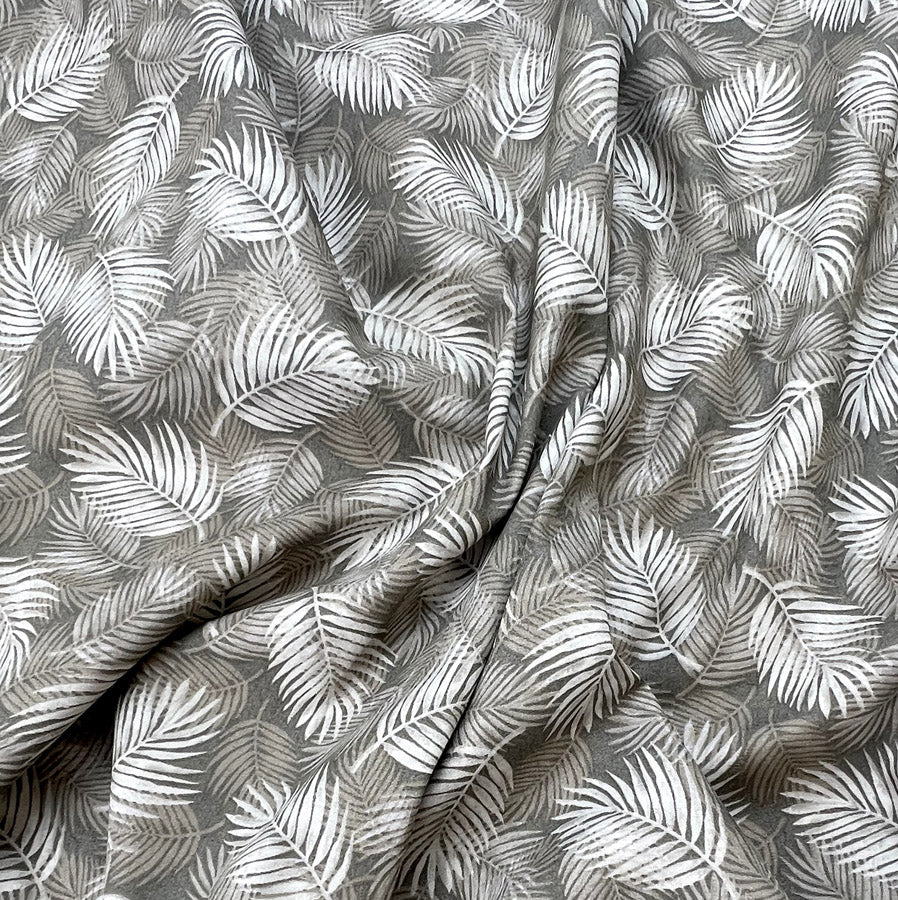 Poplin Print Maui Taupe Cotton Dress Fabrics Cud