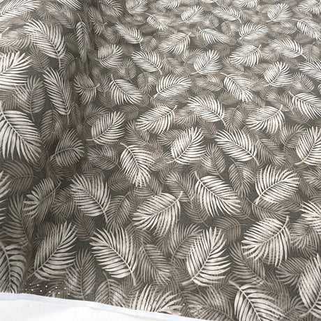 Poplin Print Maui Taupe Cotton Dress Fabrics R1