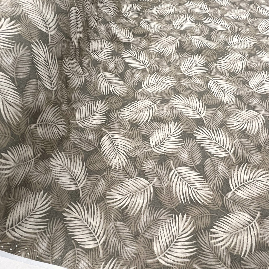 Poplin Print Maui Taupe Cotton Dress Fabrics Roll