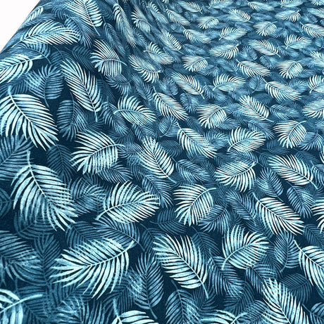 Poplin Print Maui Teal Cotton Dress Fabrics Roll
