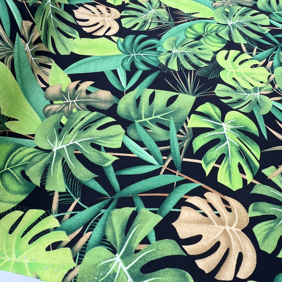Poplin Print Molokai Black Cotton Dress Fabrics Roll