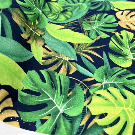 Poplin Print Molokai Navy Cotton Dress Fabrics R