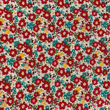 Poplin Prints Aston Red Close Up