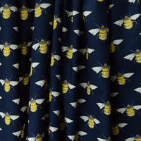 Poplin Print - Bumble Navy