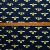 Poplin Prints Bumble Navy Bumble Bee Print Cotton S
