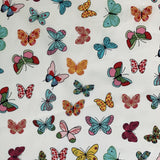 Poplin Prints Butterflies Ivory Pattern