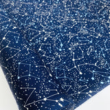 Poplin Prints Constellations Star Constellations Navy Cotton Poplin Printed Farbric Fabric Photo