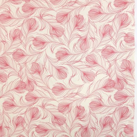 Poplin Prints Feathers Ivory Cotton Poplin Printed Farbric Pattern Fabric Photo