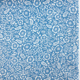 Poplin Prints Folk Blue Cotton Poplin Floral Folklore Printed Farbric Pattern Fabric Photo