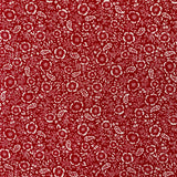 Poplin Prints Folk Crimson Pattern