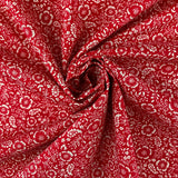 Poplin Prints Folk Crimson Swirl