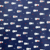 Poplin Prints Formal Feline Navy Pattern