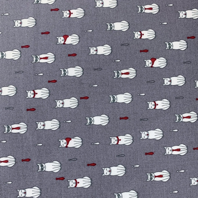 Poplin Prints Formal Feline Pattern