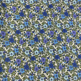 Poplin Prints Grandmothers Garden Purple Close Up