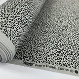 Poplin Prints Grey Tiny Cheetah Poplin Print Cotton Fabric Roll