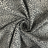 Poplin Prints Grey Tiny Cheetah Poplin Print Cotton Fabric Swirl